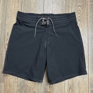 Birdwell Beach Britches 808 Board Shorts Mens 36 Black Surf Trunks MA3808 NEW